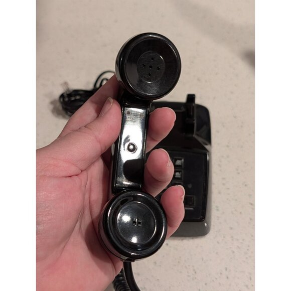 Mini Phone black corded Polyconcept Dial Pad Flash/Redial push button landline - Picture 4 of 16